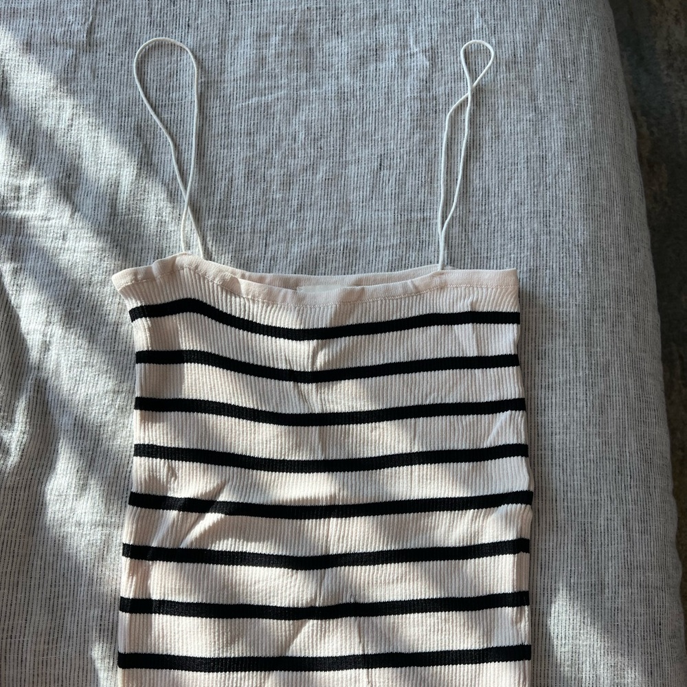 Striped Black and Cream Women's Top